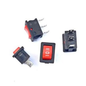 3 pin Switch 6A SPCO red Color plastic rocker switch ? 5pc